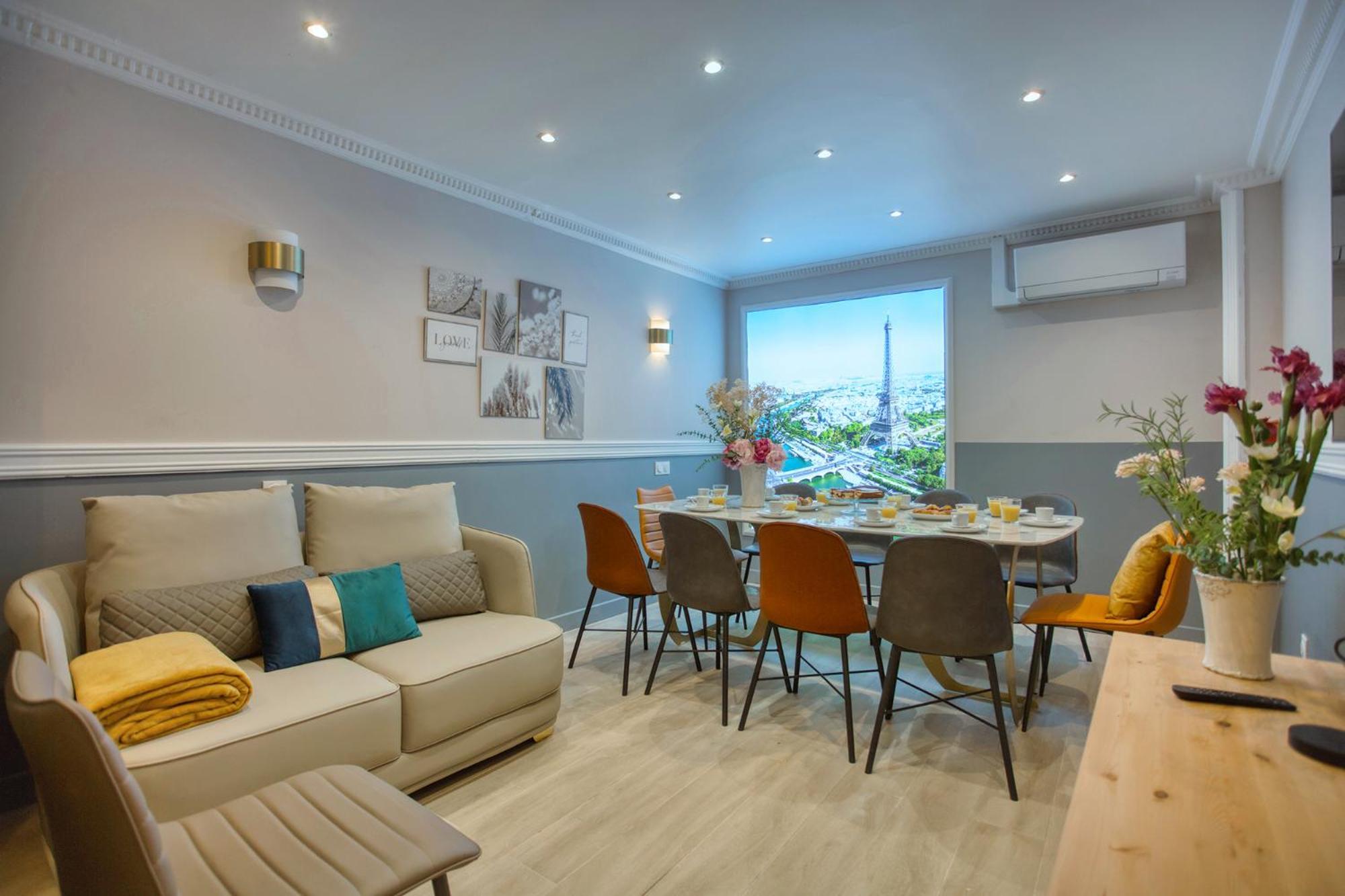 Elegant Triplex In Paris - Ideal For 10 - Aircon Exterior photo